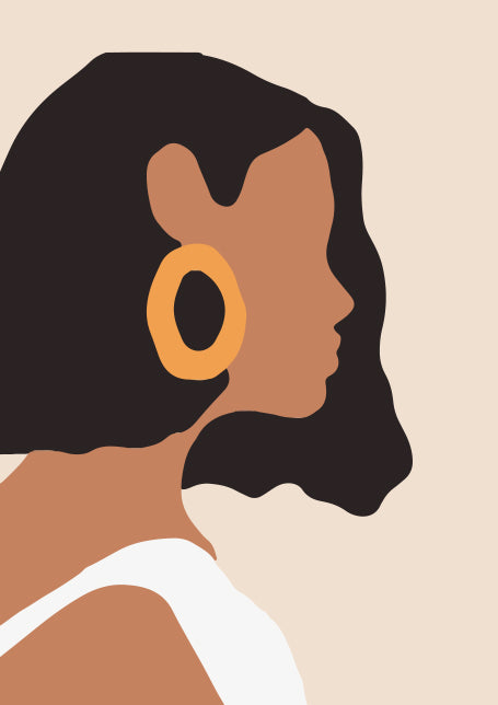Abstract Girl Art Poster