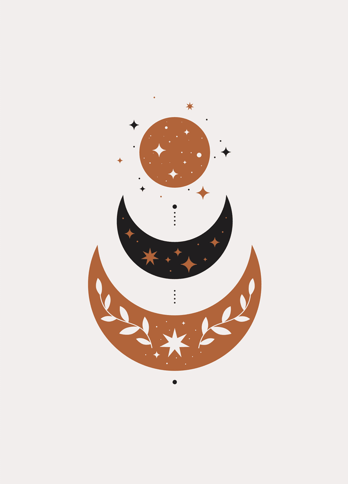 Boho Moon Poster