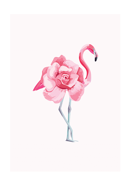 Flamingrose Poster