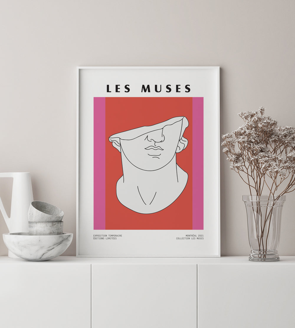 Greek God Midcentury Poster