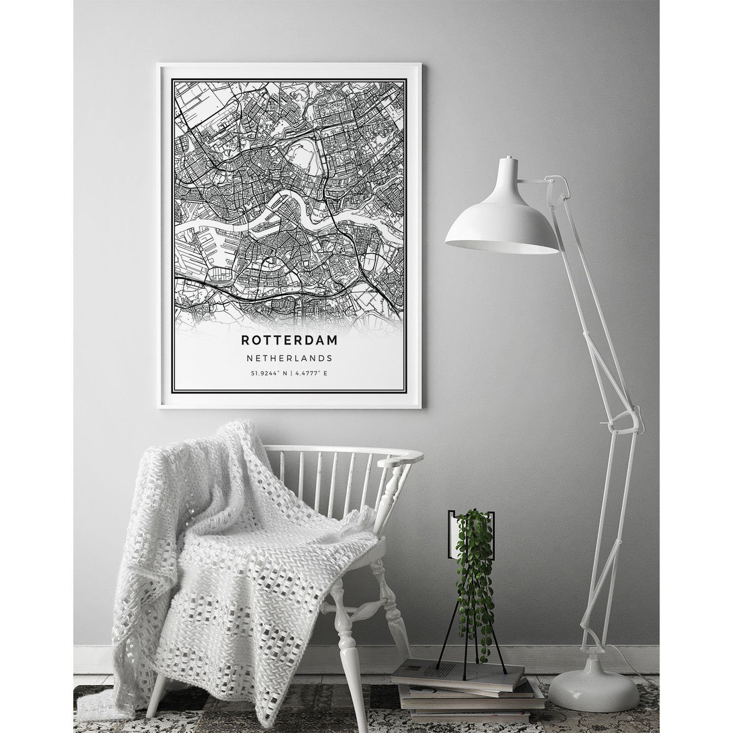 Rotterdam Kaart Poster