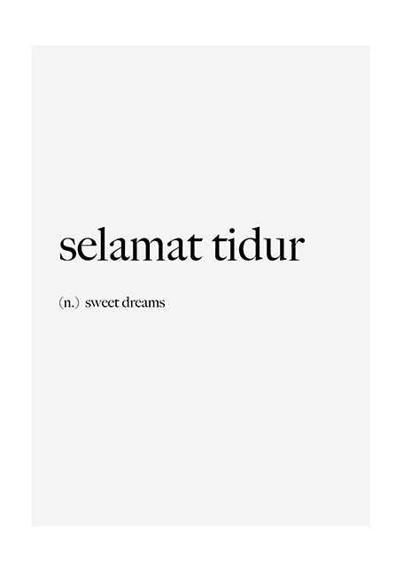 Selamat tidur Poster