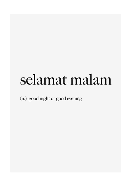 Selamat malam Poster