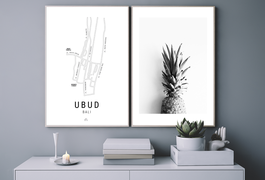 Ubud Kaart Poster