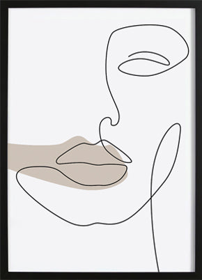 Vrouwelijk Gezicht Abstract Poster