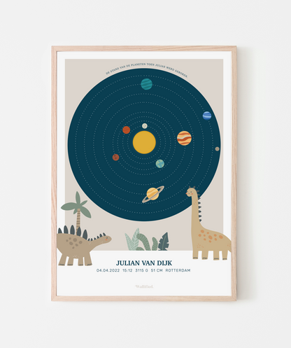 Cosmic Sky Geboorteposter Rex