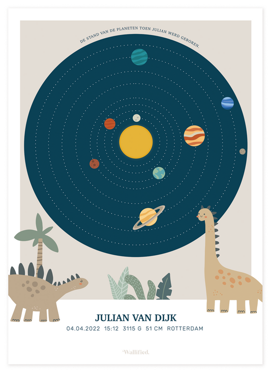 Cosmic Sky Geboorteposter Rex