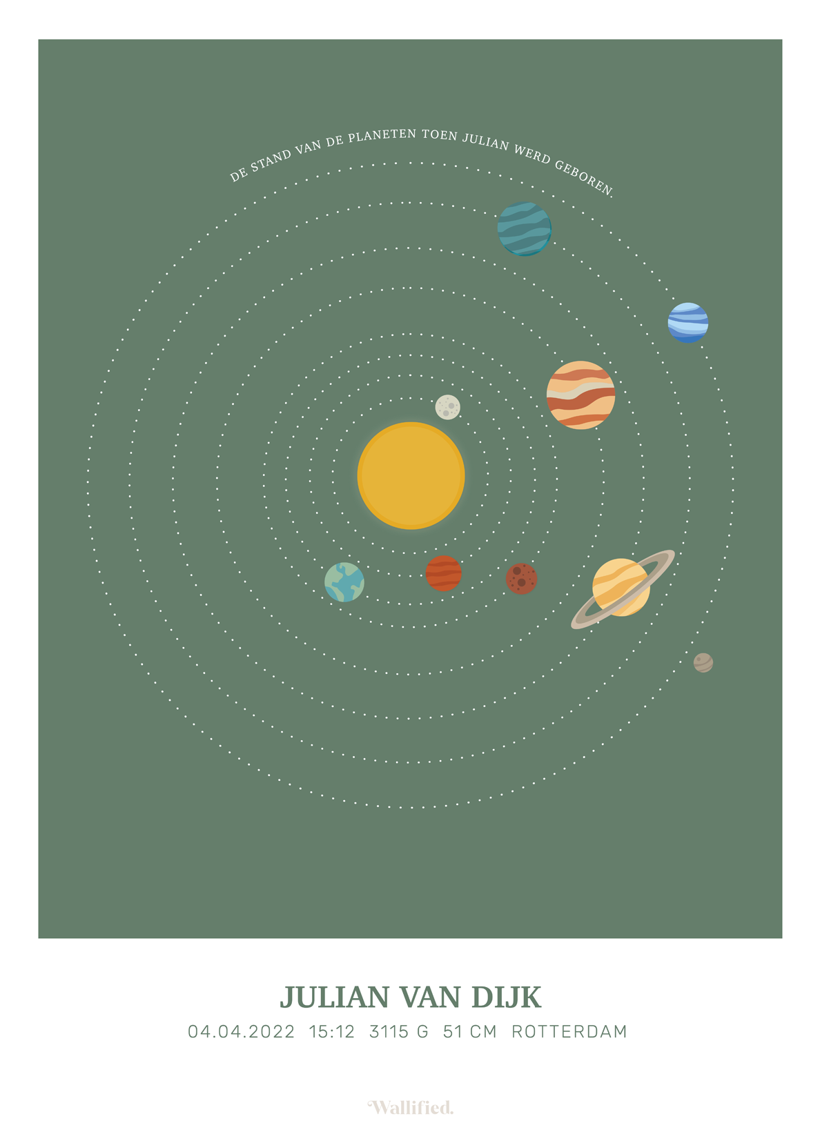 Cosmic Sky Geboorteposter