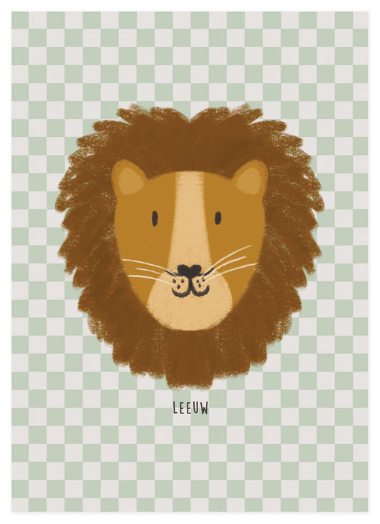Leeuw Checker Poster