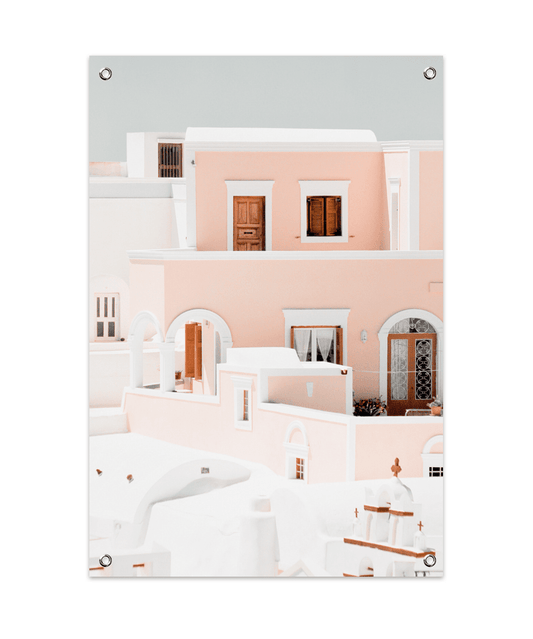 Santorini Pastel Tuinposter (60x90cm)