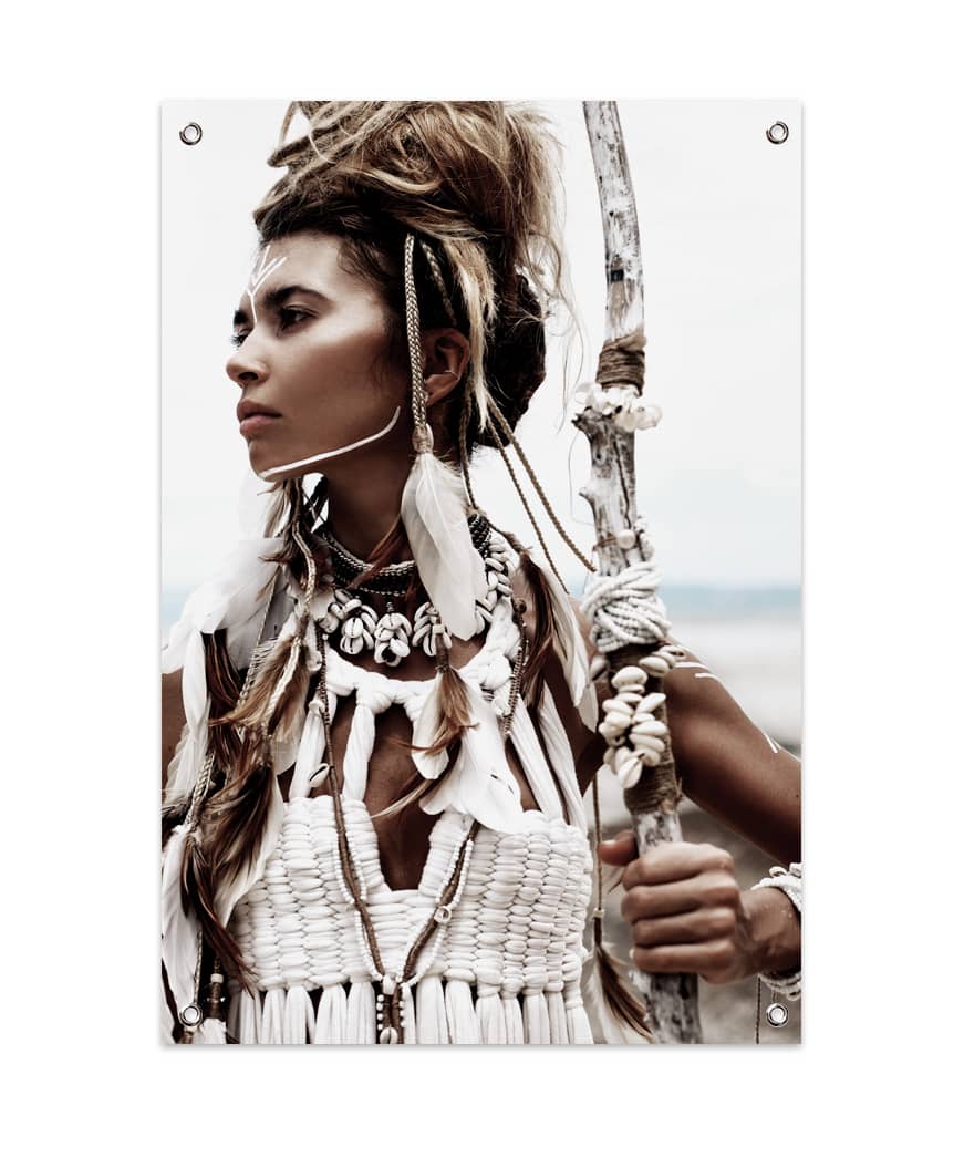 Boho Female Warrior Tuinposter (60x90cm)