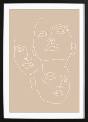Abstracte Gezichten Poster
