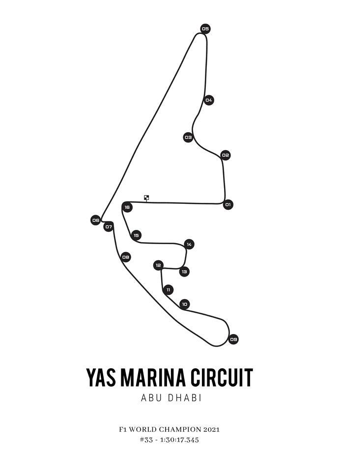 Formule 1 Circuit Abu Dhabi Poster