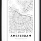 Amsterdam Kaart Poster