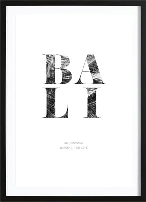 Bali Coördinaten Poster