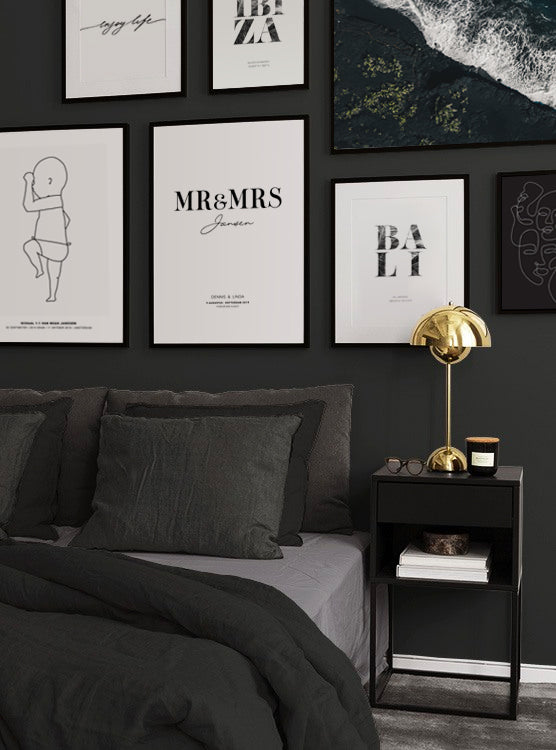 Mr and Mrs Gepersonaliseerde Poster