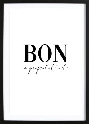 Bon Appetit Tekst Poster