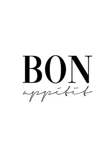 Bon Appetit Tekst Poster