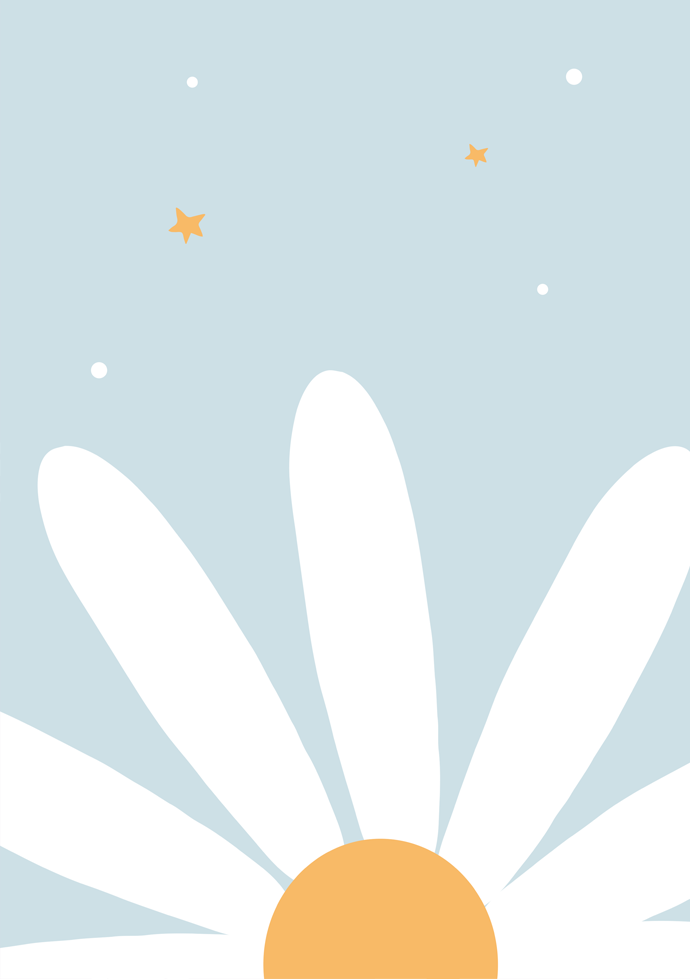 Daisy Blue Poster