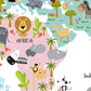 Dieren Landkaart Poster