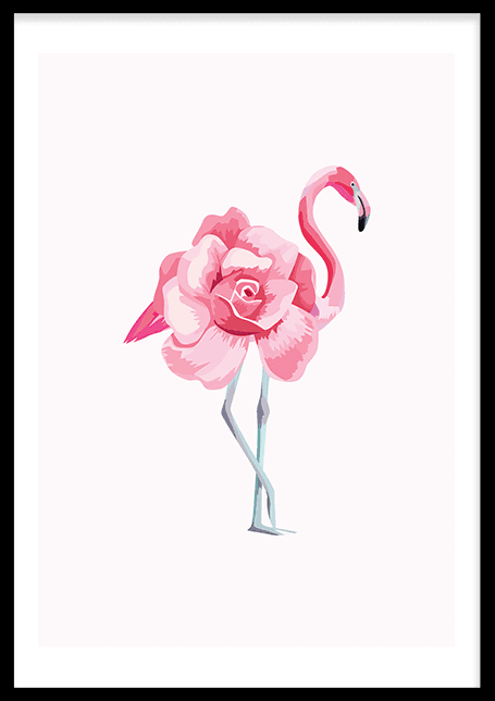 Flamingrose Poster