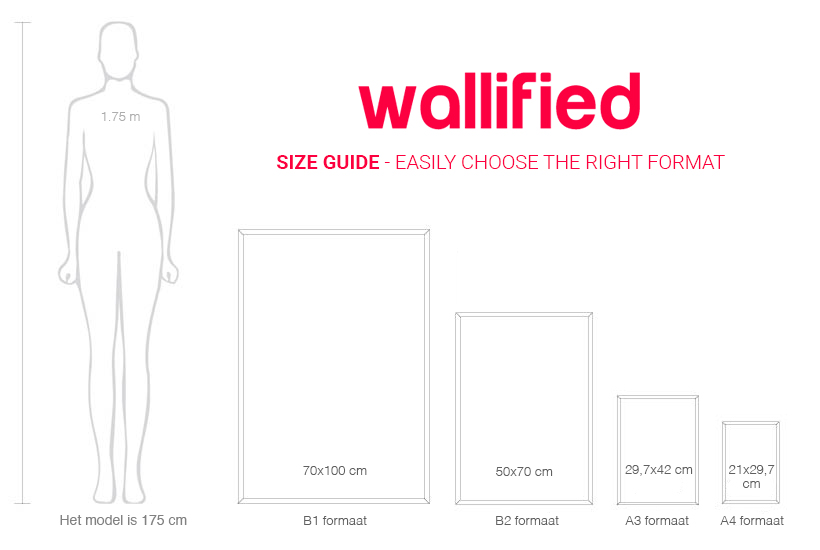 Gepersonaliseerde Geboorteposter Zwart Wit (50x70cm)