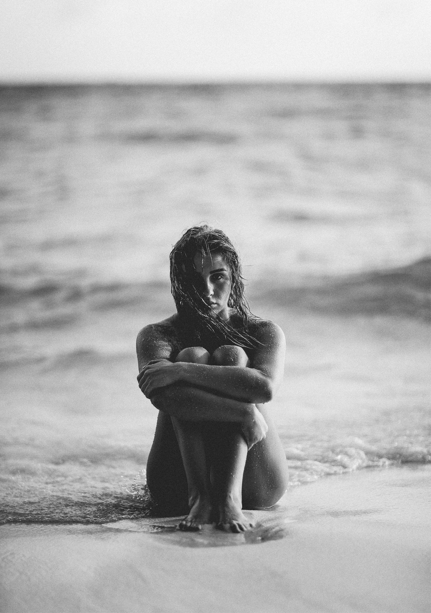 Girl At The Beach Poster