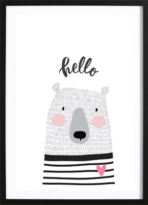 Hello Bear Poster