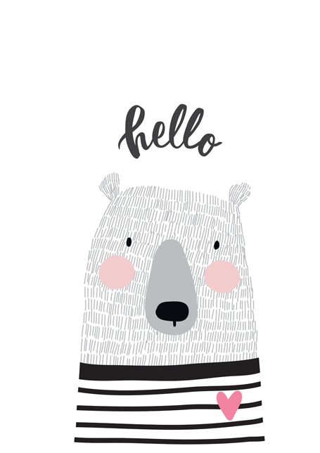 Hello Bear Poster