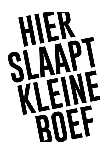 Hier Slaapt Kleine Boef Poster