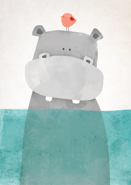 Nijlpaardje Poster