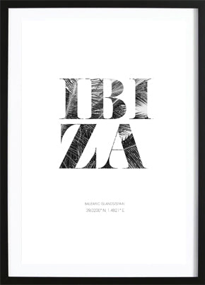 Ibiza Coördinaten Poster