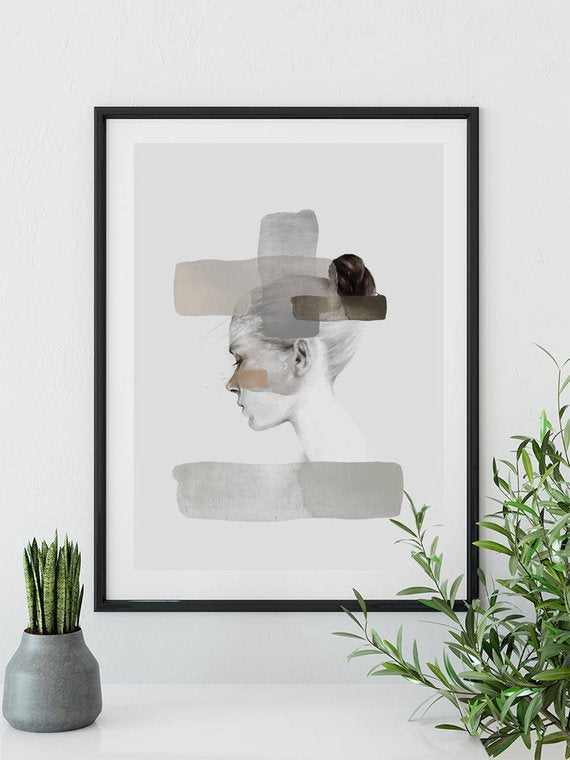 Girl Abstract Poster