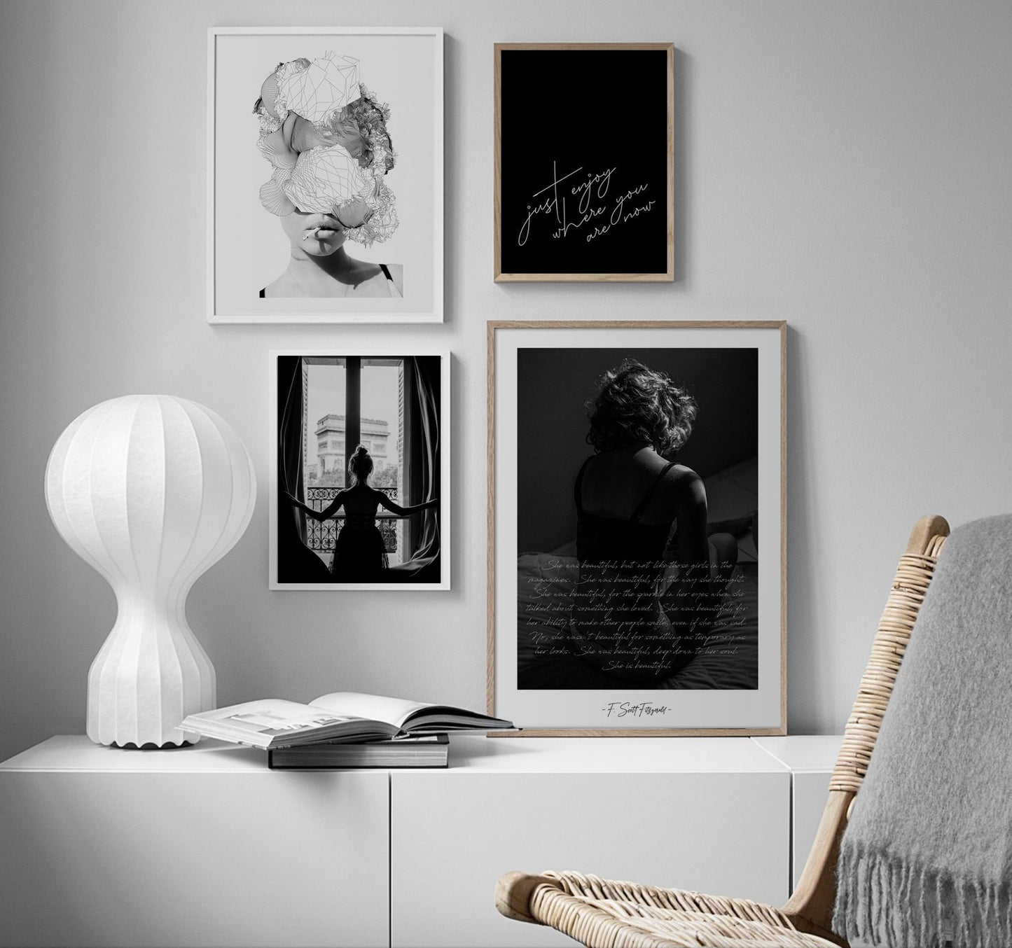 Girl Smoking Abstract Poster