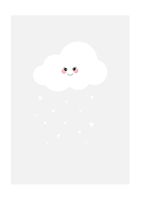 Liefdes Wolkje Poster