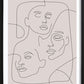 Line Art Faces Poster