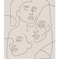 Line Art Faces Poster