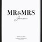 Mr and Mrs Gepersonaliseerde Poster