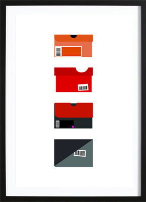 Nike Shoeboxes Poster