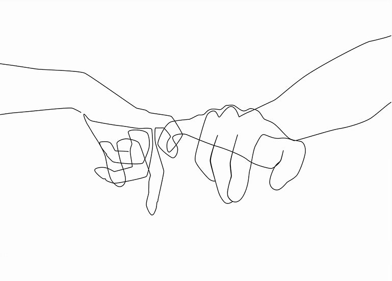 Pinky Swear Abstract Poster