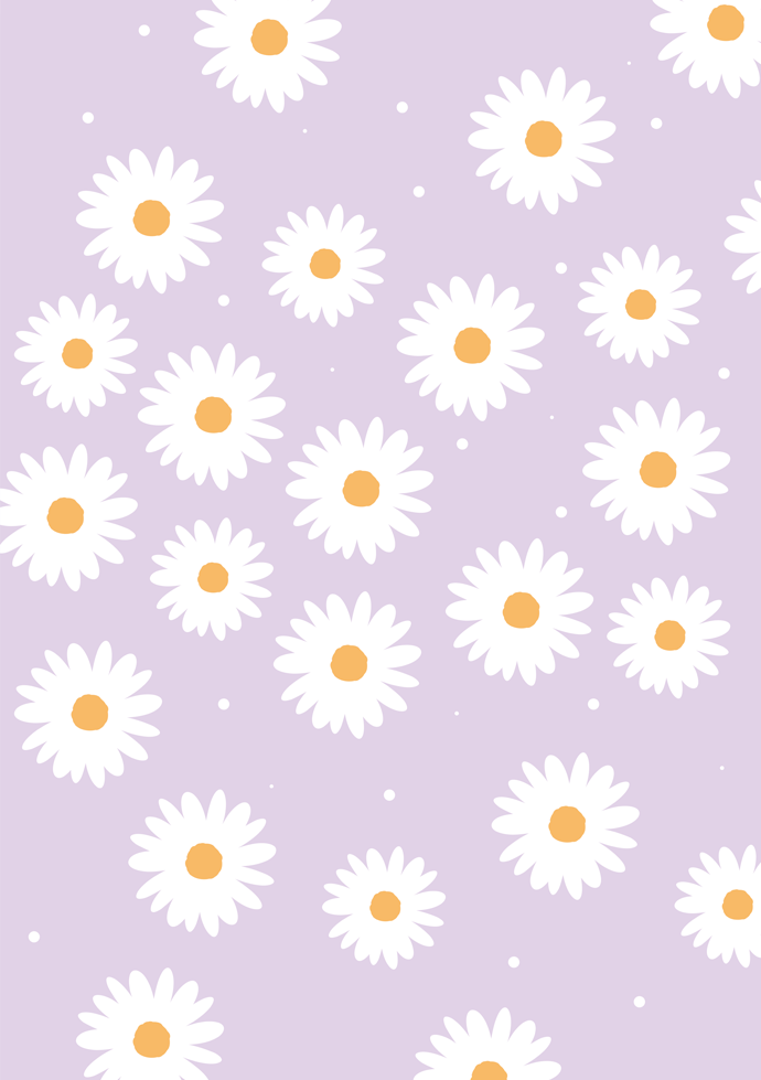 Purple Daisy's Poster