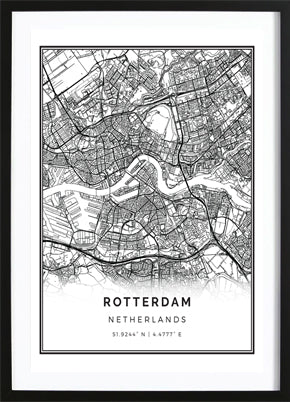 Rotterdam Kaart Poster