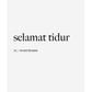 Selamat tidur Poster