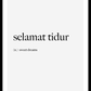 Selamat tidur Poster
