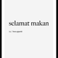 Selamat makan Poster