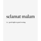 Selamat malam Poster