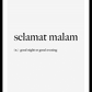 Selamat malam Poster
