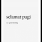 Selamat pagi Poster