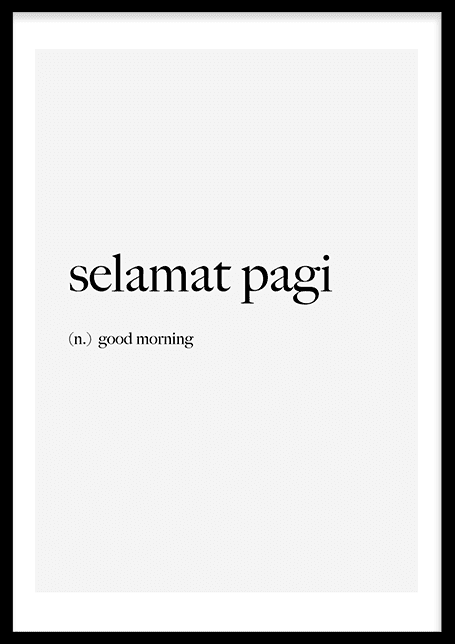 Selamat pagi Poster