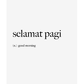 Selamat pagi Poster